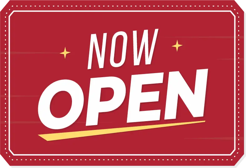now open